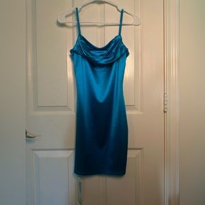 Blue spaghetti dress size medium, new with tags, Blush Mark